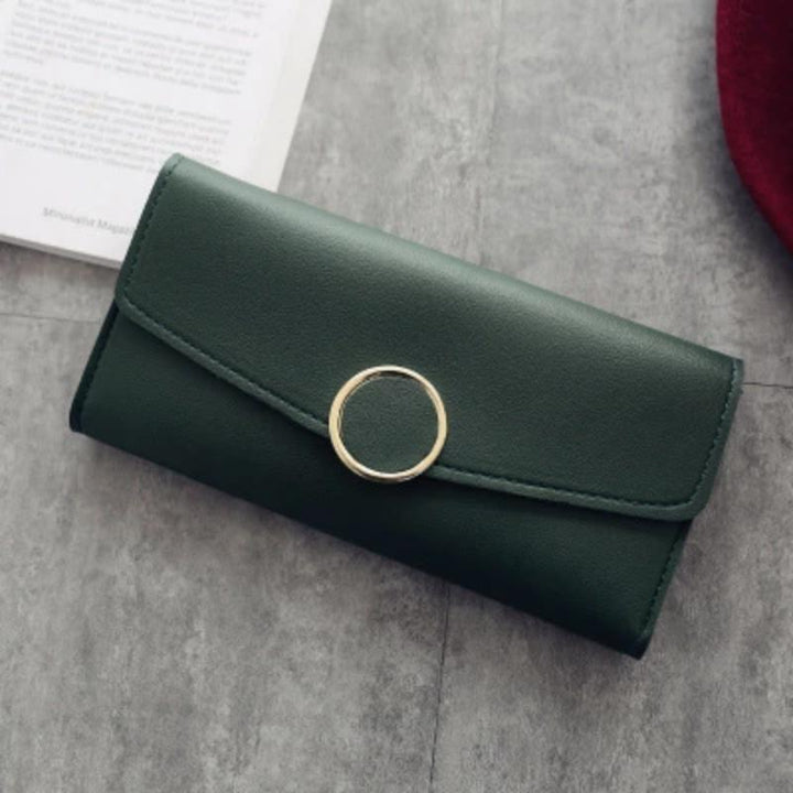 Long Wallet in PU Leather with Snap Closure | Stornfield