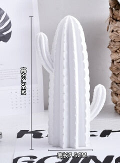Stornfield | New Nordic Style Gold or Silver Cactus Ornament Home Decoration Resin Pretty Cactus Figurine Handicraft Simulation Plant for Home & Shop