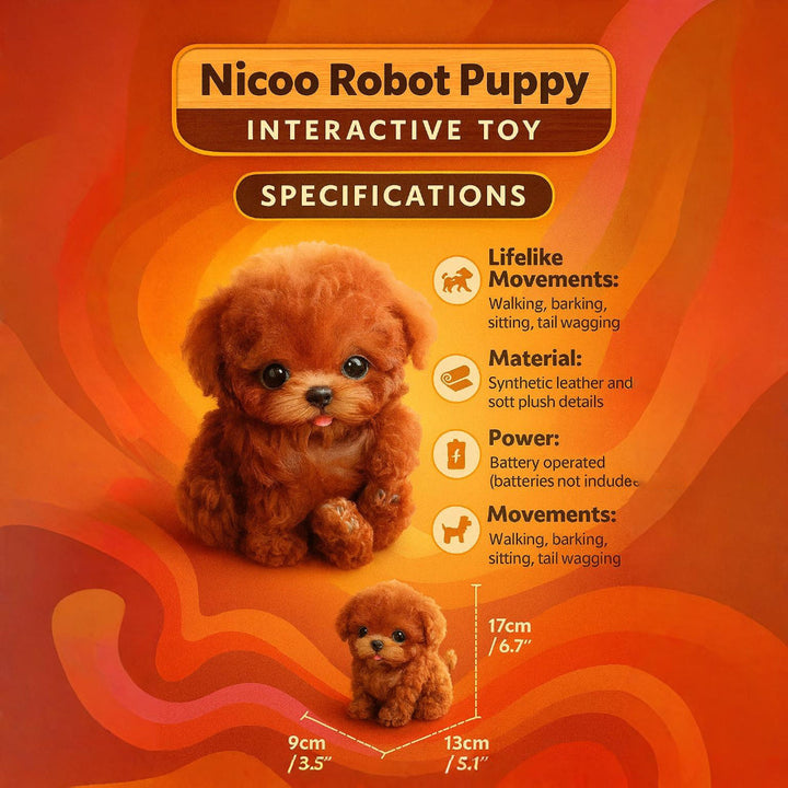 Interactive robotic puppy toy with realistic lifelike design
