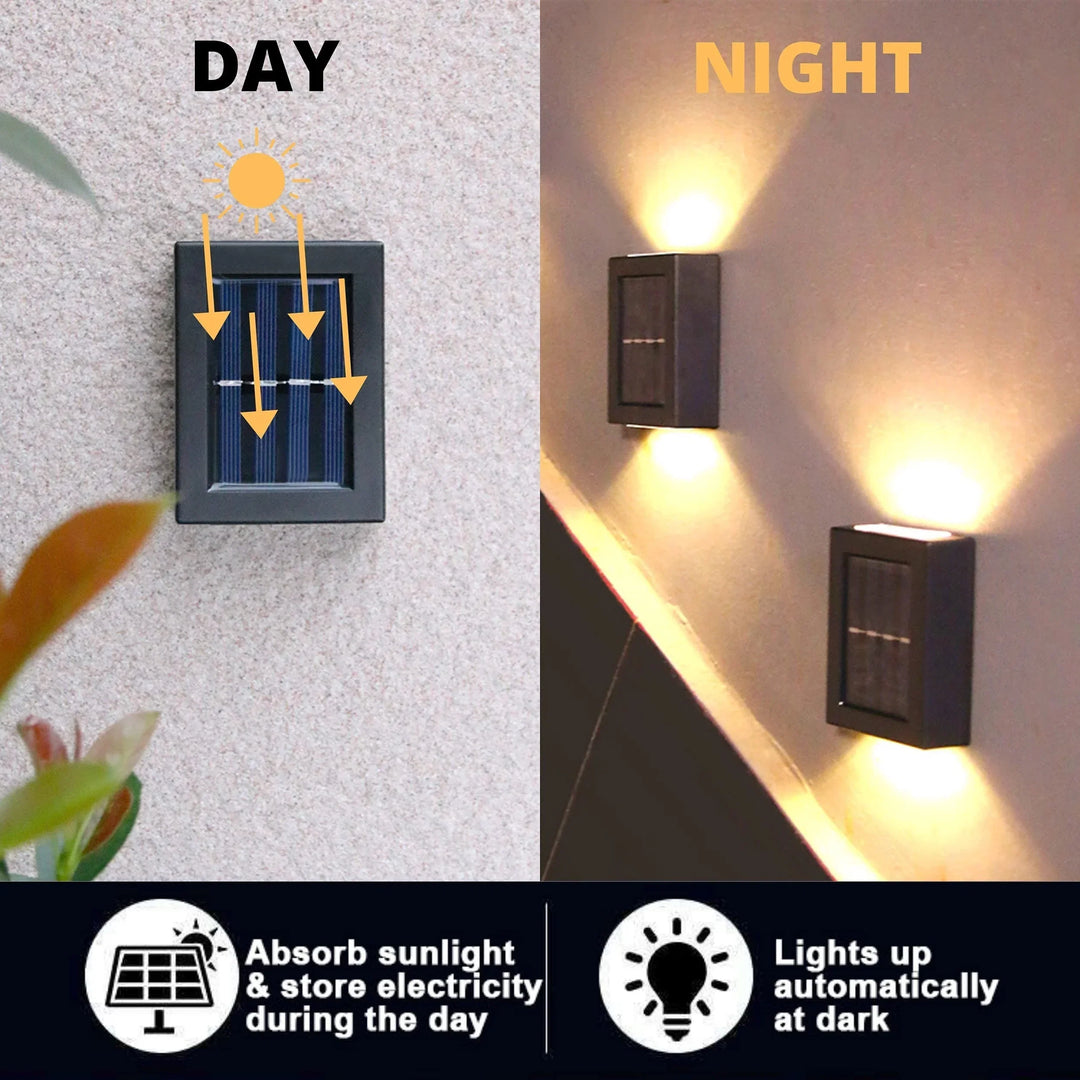 Stornfield | LUMIX | New Outdoor Solar Wall Light | Waterproof LED Solar Lamp for Garden Ambient Lighting
