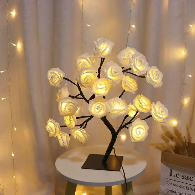 LED Tree Table Lamp – Romantic Decorative Light, Warm Light, Perfect for Living Room and Bedroom | Stornfield