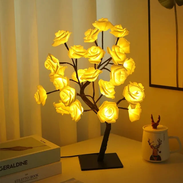LED Tree Table Lamp – Romantic Decorative Light, Warm Light, Perfect for Living Room and Bedroom | Stornfield