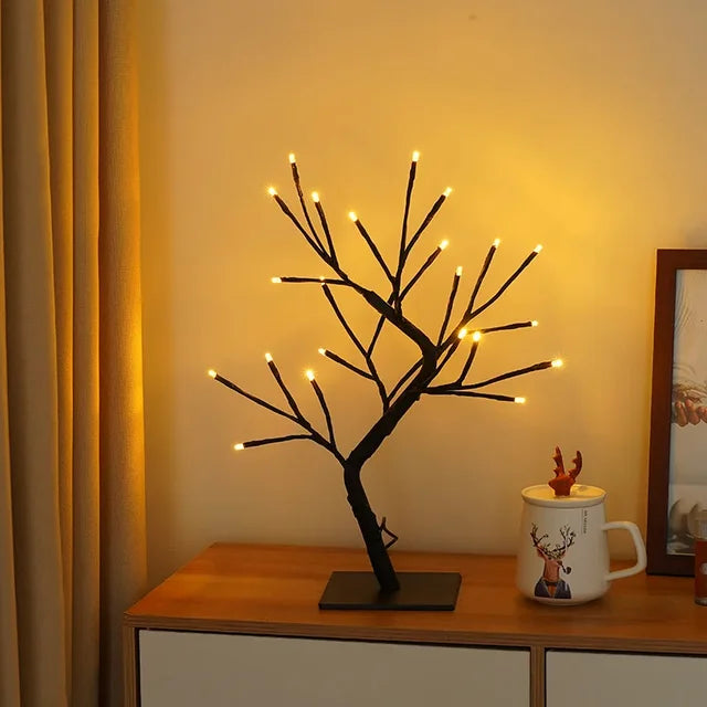 LED Tree Table Lamp – Romantic Decorative Light, Warm Light, Perfect for Living Room and Bedroom | Stornfield