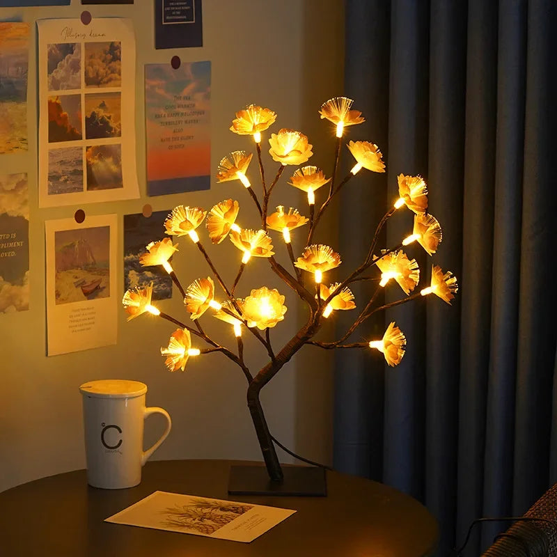 LED Tree Table Lamp – Romantic Decorative Light, Warm Light, Perfect for Living Room and Bedroom | Stornfield