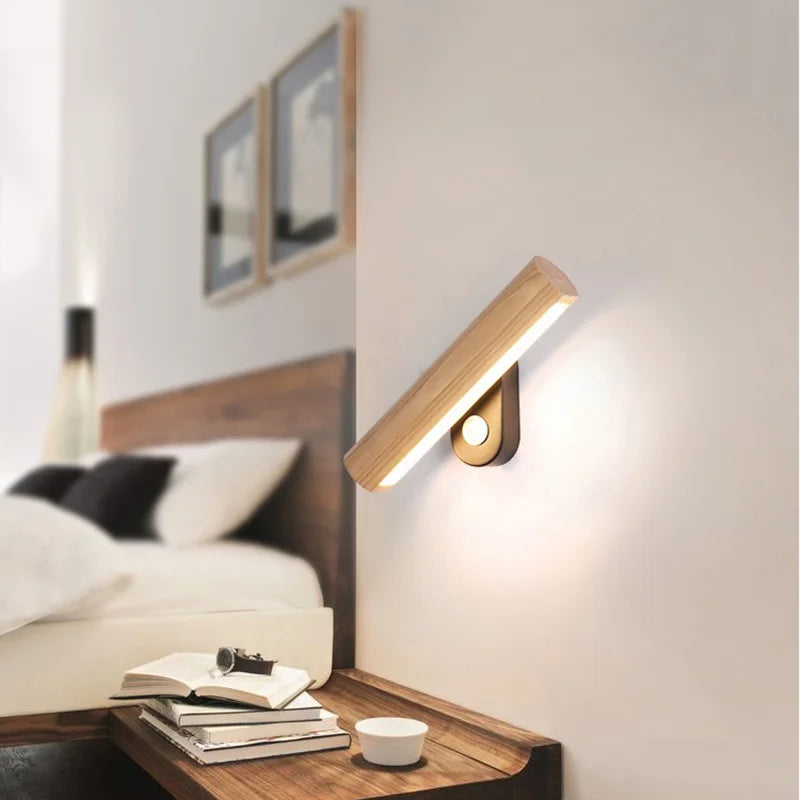LED Wall Lamp made of Wood – Modern Wall Light for Bedroom | Stornfield