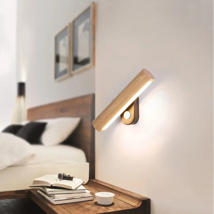 LED Wall Lamp made of Wood – Modern Wall Light for Bedroom | Stornfield