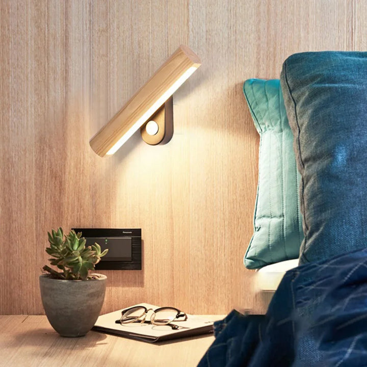 LED Wall Lamp made of Wood – Modern Wall Light for Bedroom | Stornfield