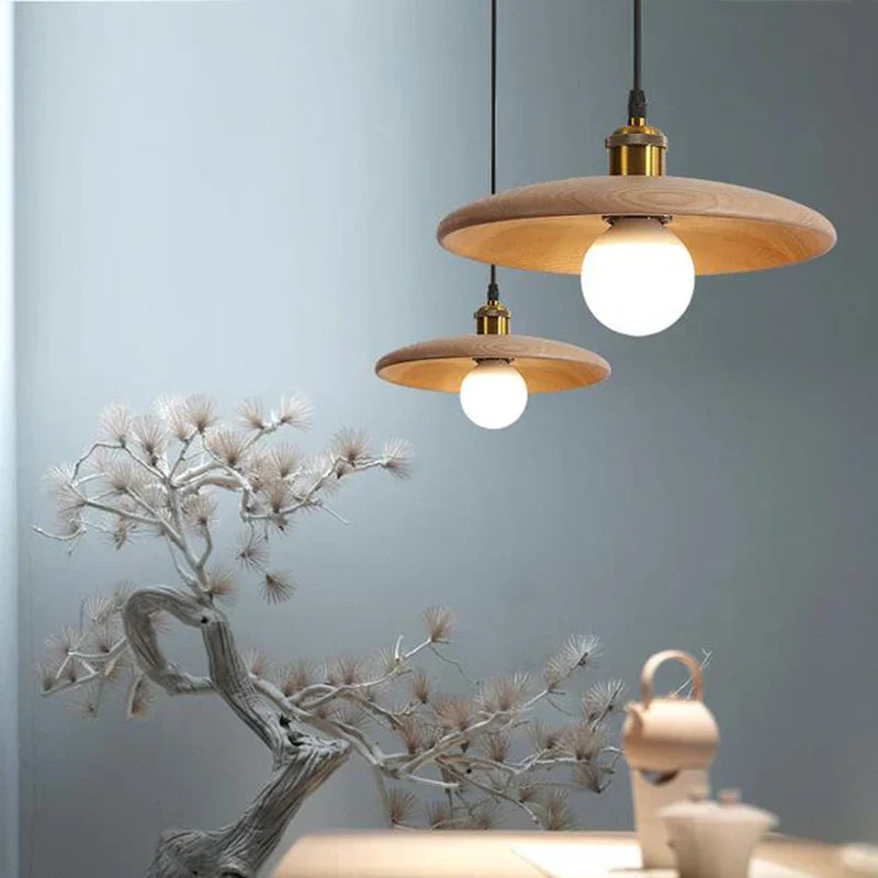 Nordic Hanging Lamp made of Wood – Minimalist Pendant Light in Scandi Design | Stornfield