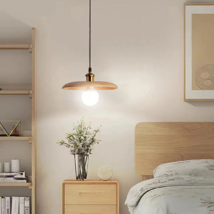 Nordic Hanging Lamp made of Wood – Minimalist Pendant Light in Scandi Design | Stornfield