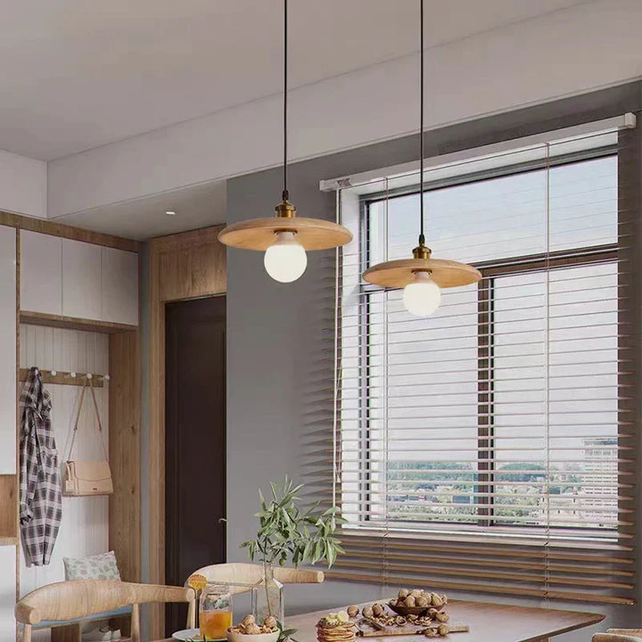 Nordic Hanging Lamp made of Wood – Minimalist Pendant Light in Scandi Design | Stornfield
