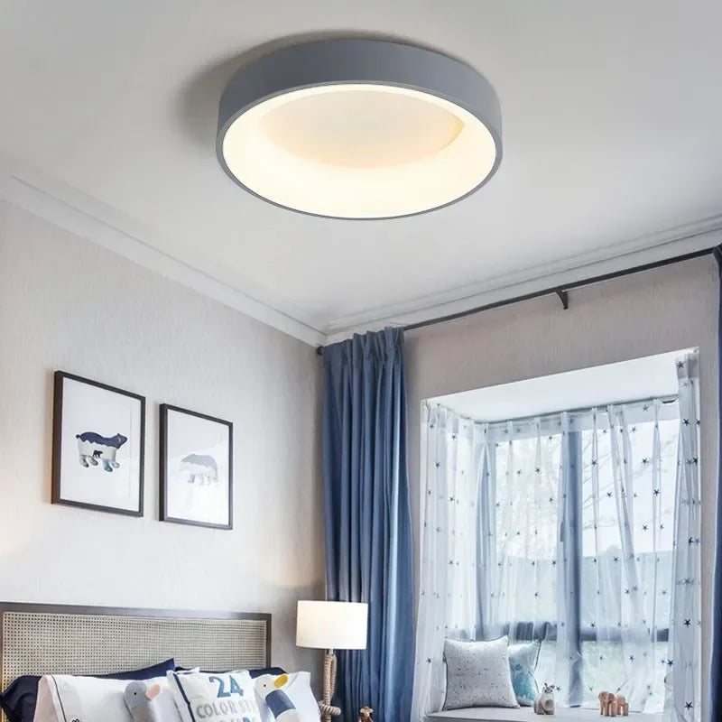 AuroraGlans - Scandinavian Round LED Ceiling Lamps for Living Room & Bedroom | Stornfield