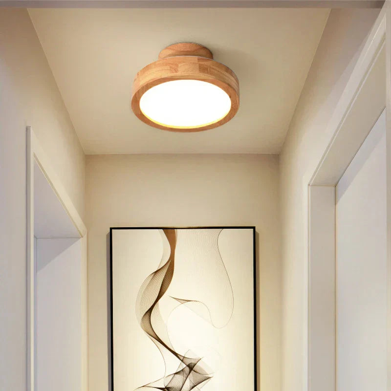 Round Wooden Scandinavian Ceiling Lamp - NordicLuxe | Stornfield