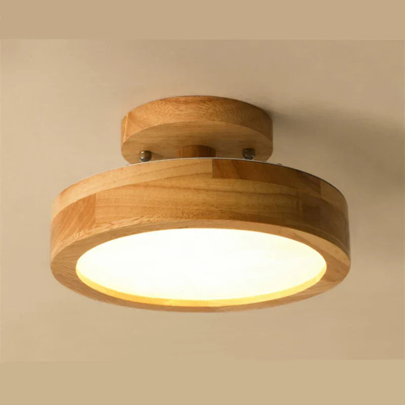 Round Wooden Scandinavian Ceiling Lamp - NordicLuxe | Stornfield