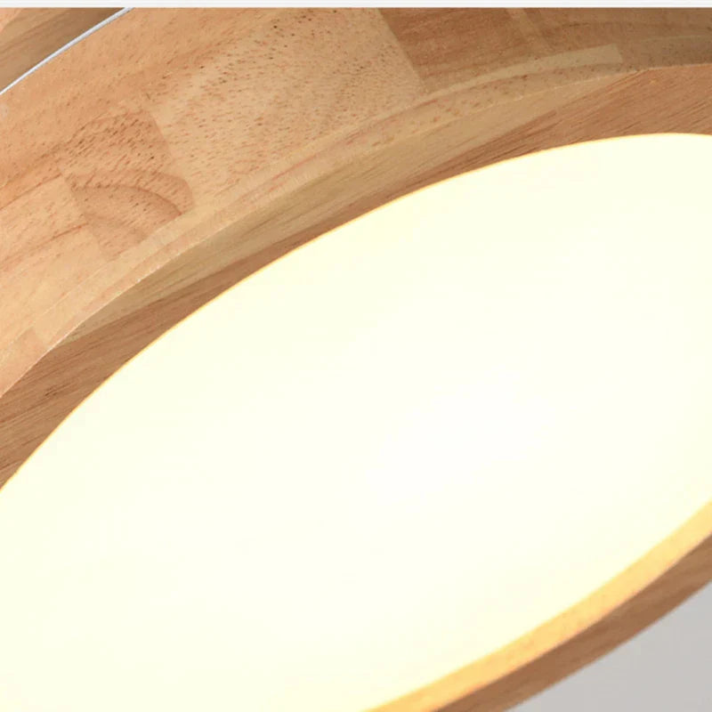 Round Wooden Scandinavian Ceiling Lamp - NordicLuxe | Stornfield