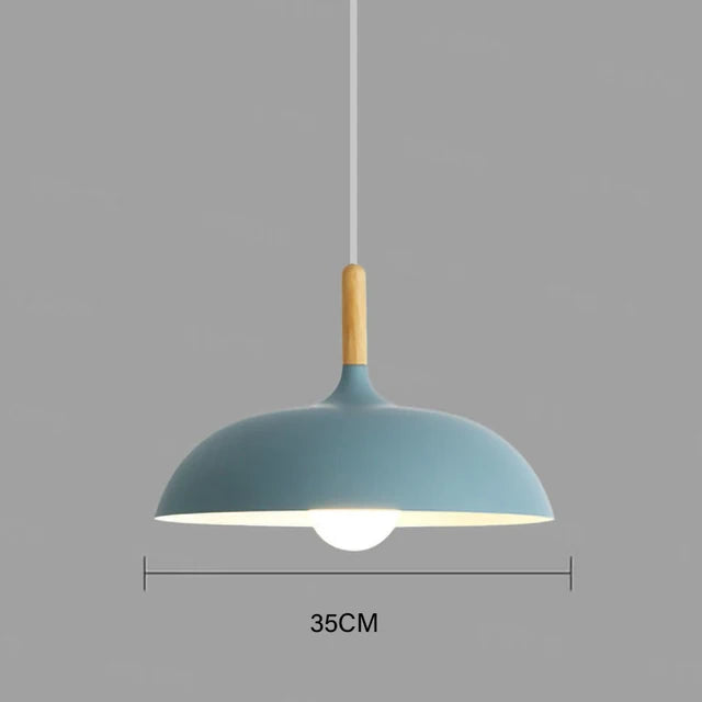 Modern ceiling light oak wood | Scandinavian pendant lamp for living room | Stornfield