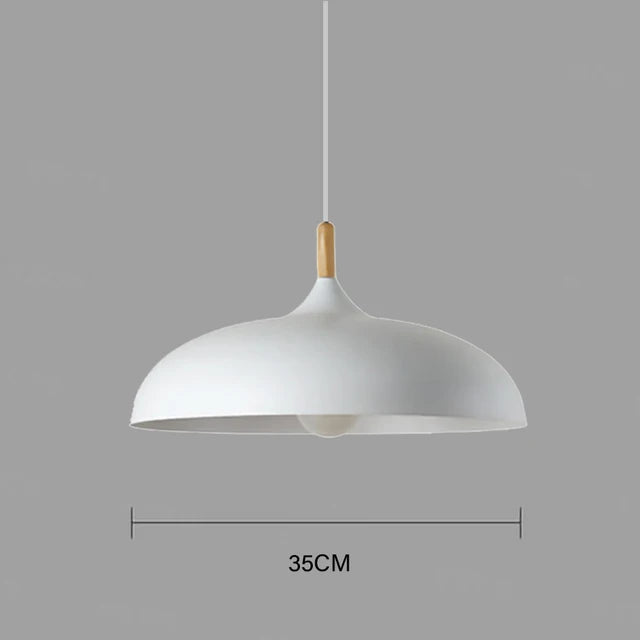 Modern ceiling light oak wood | Scandinavian pendant lamp for living room | Stornfield