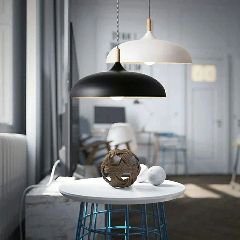 Modern ceiling light oak wood | Scandinavian pendant lamp for living room | Stornfield