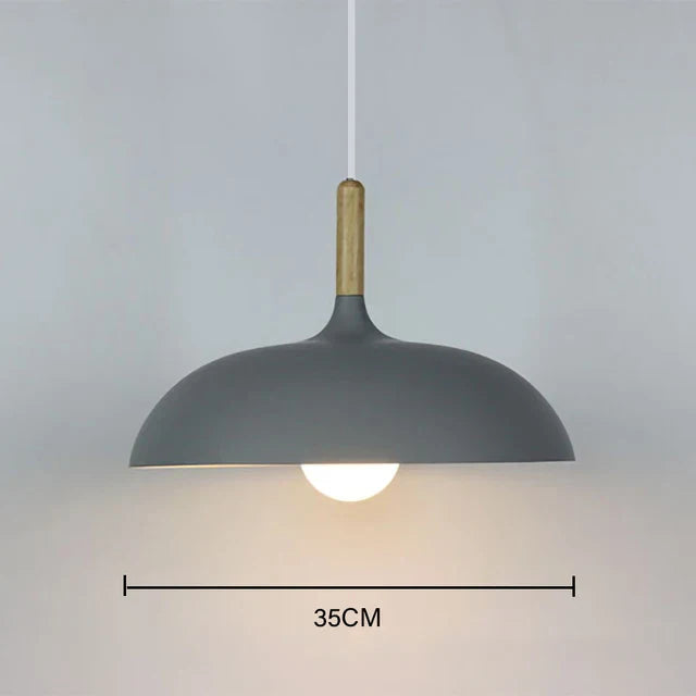 Modern ceiling light oak wood | Scandinavian pendant lamp for living room | Stornfield