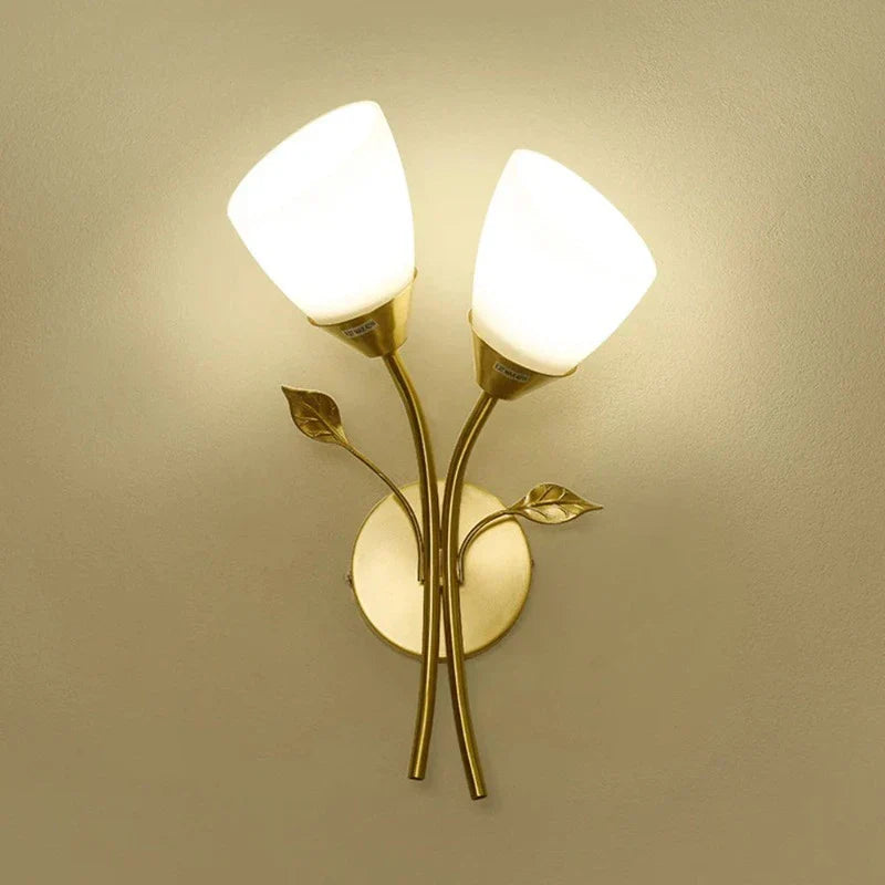Requirements wall lamp in vintage style with leaf motif – LED lamp for hallway & living room | Stornfield