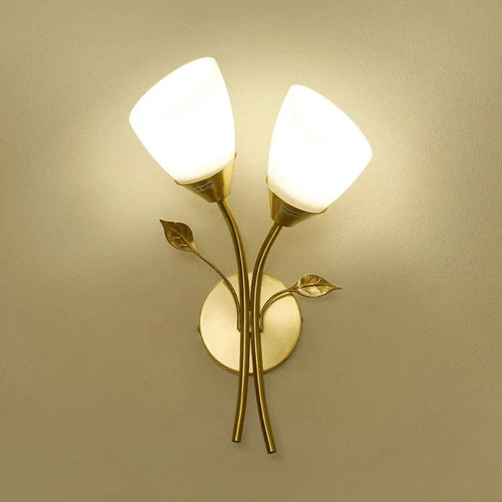 Requirements wall lamp in vintage style with leaf motif – LED lamp for hallway & living room | Stornfield