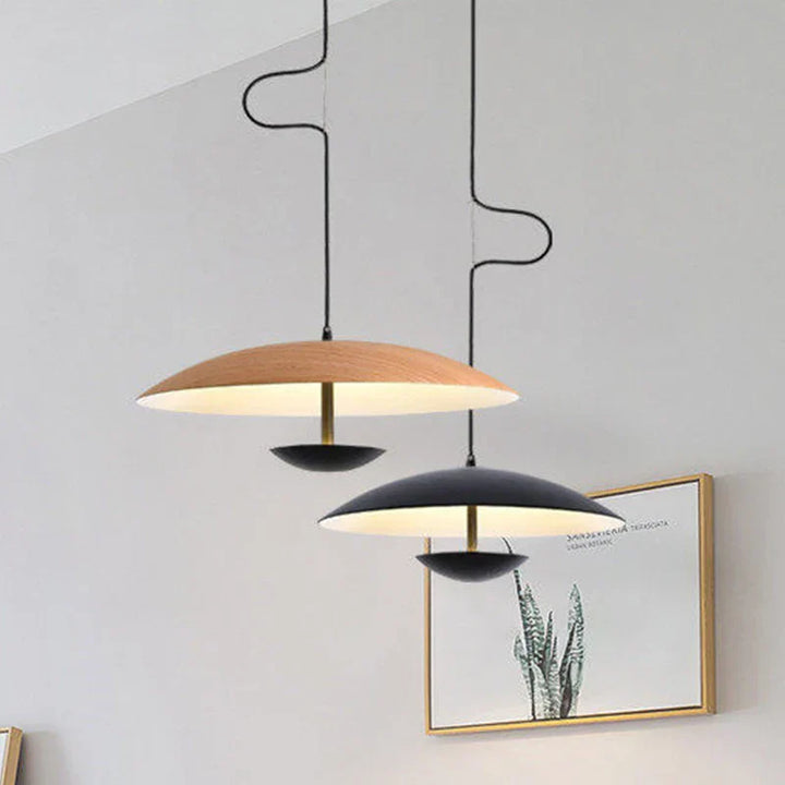 Modern LED Pendant Light – Scandinavian Design Made of Wood and Metal | Stornfield