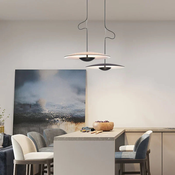 Modern LED Pendant Light – Scandinavian Design Made of Wood and Metal | Stornfield