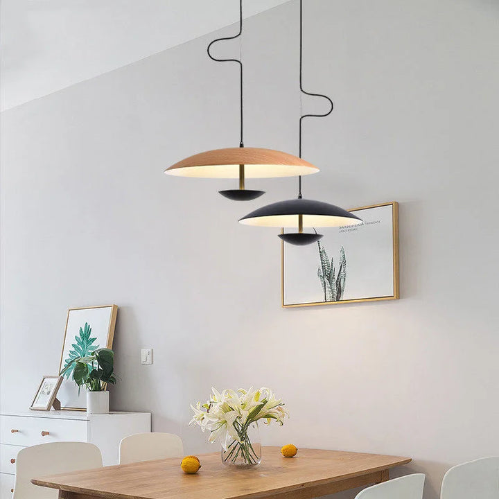 Modern LED Pendant Light – Scandinavian Design Made of Wood and Metal | Stornfield