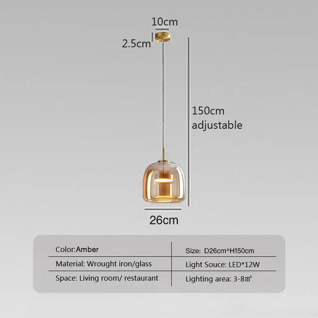 Minimalist Glass Pendant Lamp - Elegant and Sleek Lighting for Any Space | Stornfield