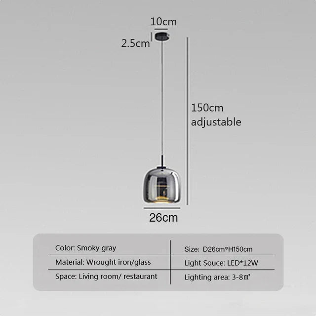 Minimalist Glass Pendant Lamp - Elegant and Sleek Lighting for Any Space | Stornfield