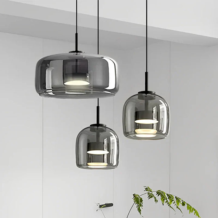 Minimalist Glass Pendant Light, Modern Designer Hanging Lamp for Dining Room & Living Room | Stornfield