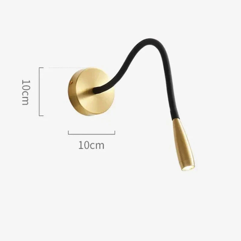 Modern wall lamp with flexible arm for indoor use – Adjustable LED wall light for living room and bedroom | Stornfield