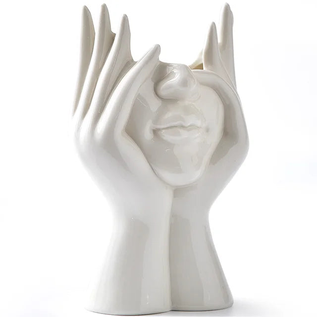 "Unique and Modern Ceramic Vase, Decorative Flower Vase for Living Room and Office" | Stornfield
