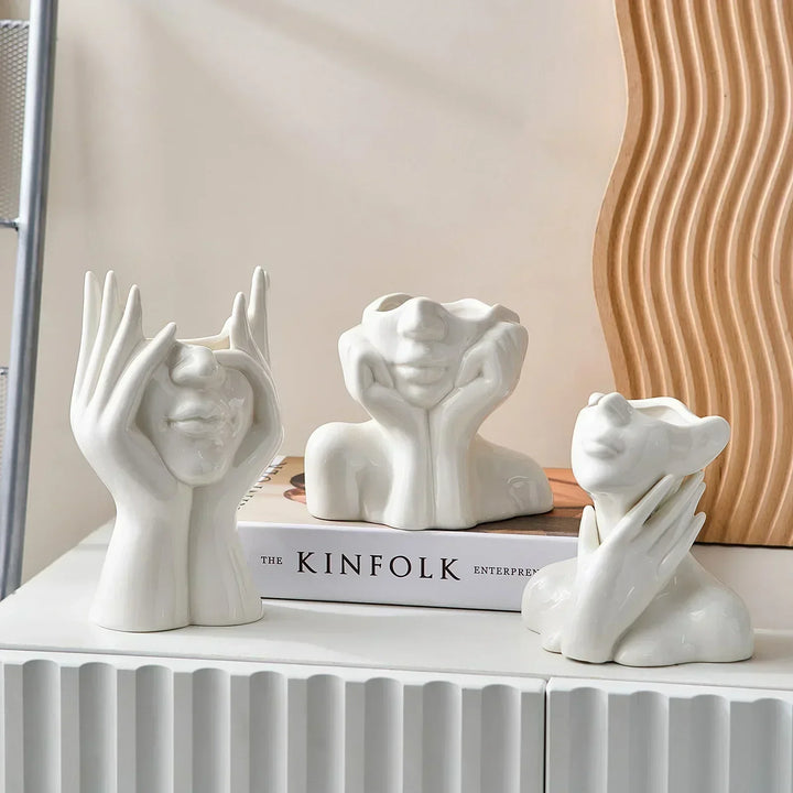 "Unique and Modern Ceramic Vase, Decorative Flower Vase for Living Room and Office" | Stornfield
