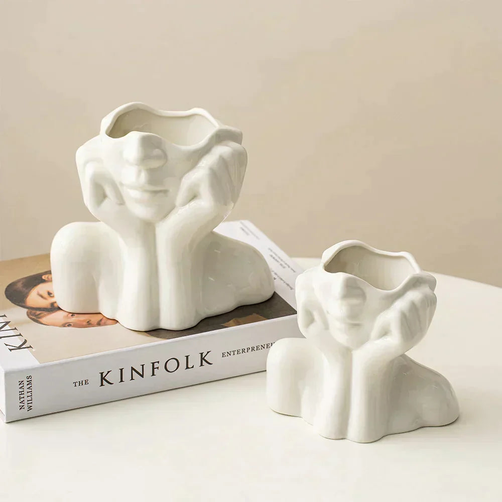 "Unique and Modern Ceramic Vase, Decorative Flower Vase for Living Room and Office" | Stornfield