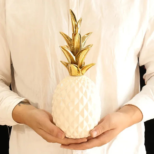 Golden Pineapple Decoration, Exclusive Home Accent for Modern Interior Design | Stornfield