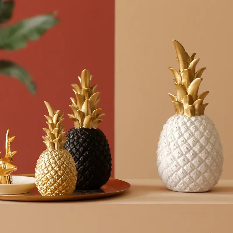 Golden Pineapple Decoration, Exclusive Home Accent for Modern Interior Design | Stornfield