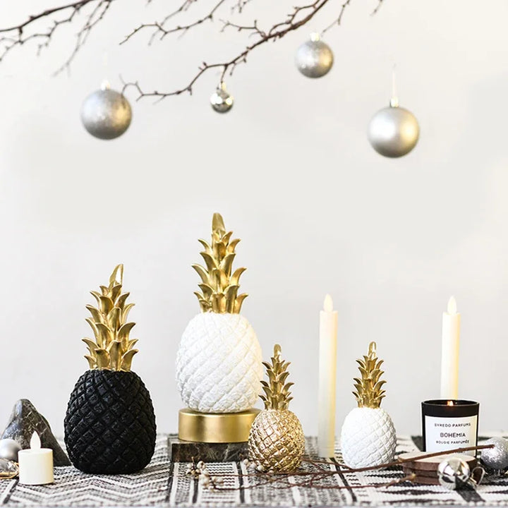 Golden Pineapple Decoration, Exclusive Home Accent for Modern Interior Design | Stornfield