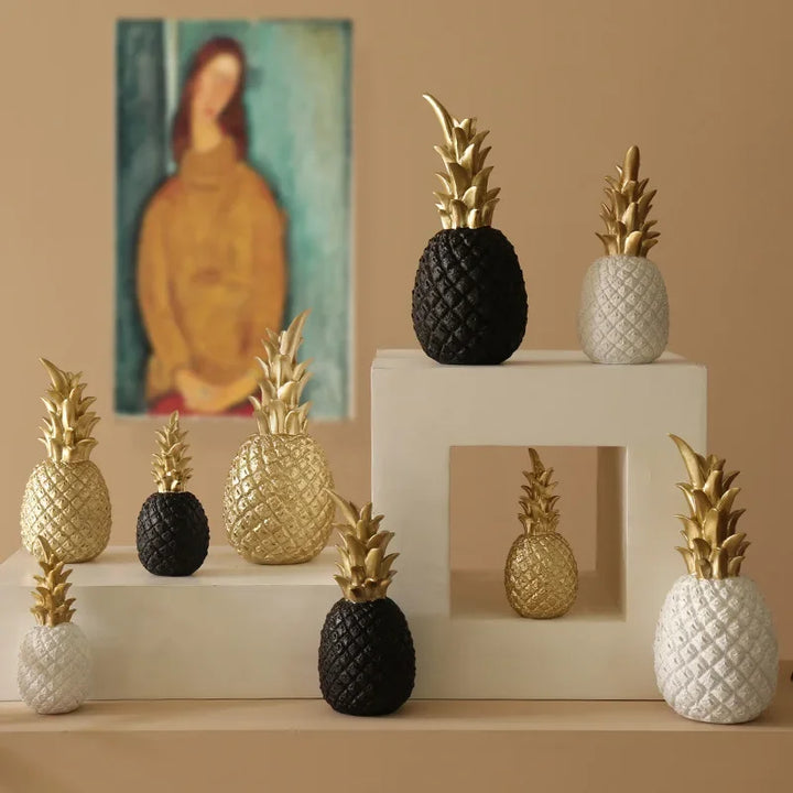 Golden Pineapple Decoration, Exclusive Home Accent for Modern Interior Design | Stornfield