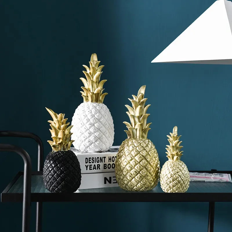 Golden Pineapple Decoration, Exclusive Home Accent for Modern Interior Design | Stornfield