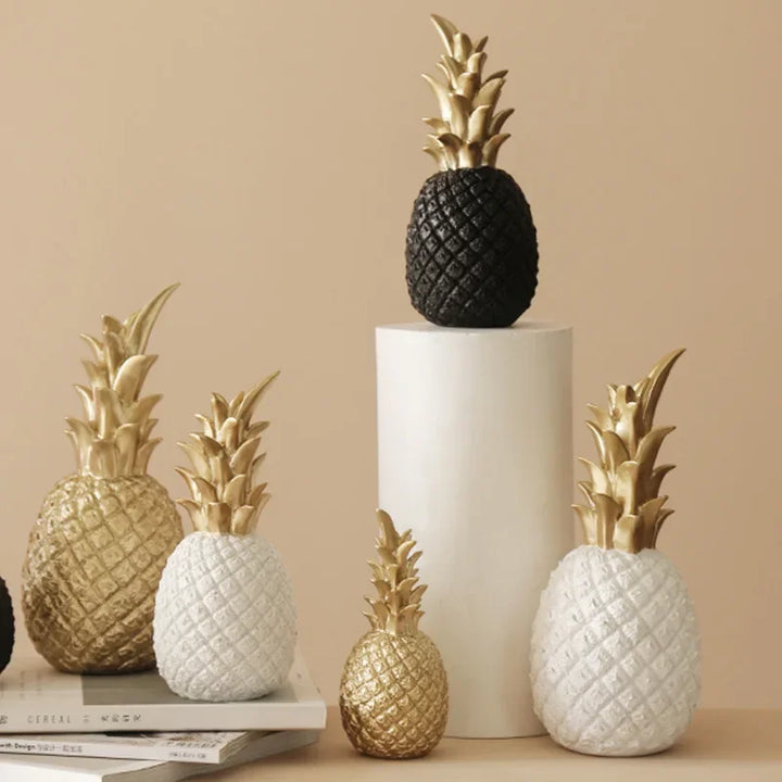 Golden Pineapple Decoration, Exclusive Home Accent for Modern Interior Design | Stornfield