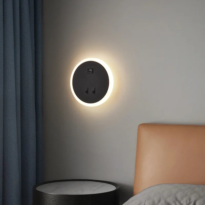 Modern LED Wall Light with USB Charging Function – Dimmable, Ambient Lighting for Living Room and Bedroom | Stornfield