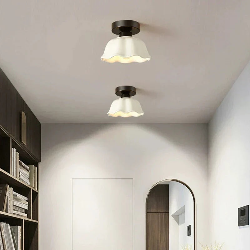 BrightGleam | Stylish Ceramic and Glass Pendant Lamp for Modern Interiors | Stornfield