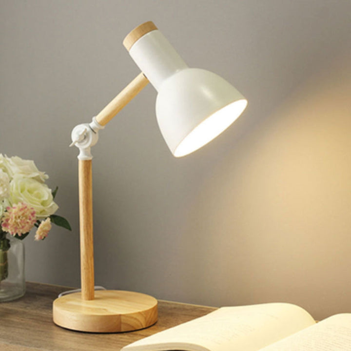 Adjustable Wood & Iron Desk Lamp | Stornfield
