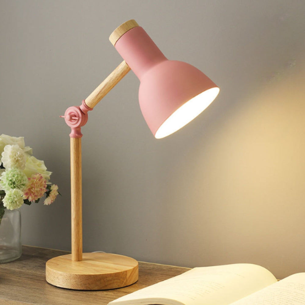 Adjustable Wood & Iron Desk Lamp | Stornfield