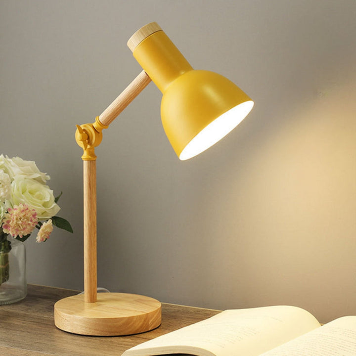 Adjustable Wood & Iron Desk Lamp | Stornfield