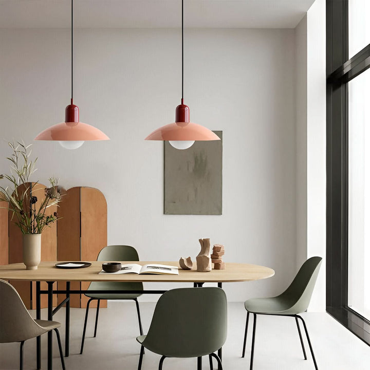 Stornfield | Modern Macaron Bauhaus Pendant Light – Iron Shade