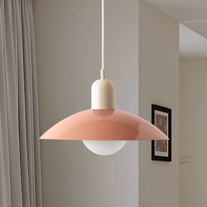 Stornfield | Modern Macaron Bauhaus Pendant Light – Iron Shade