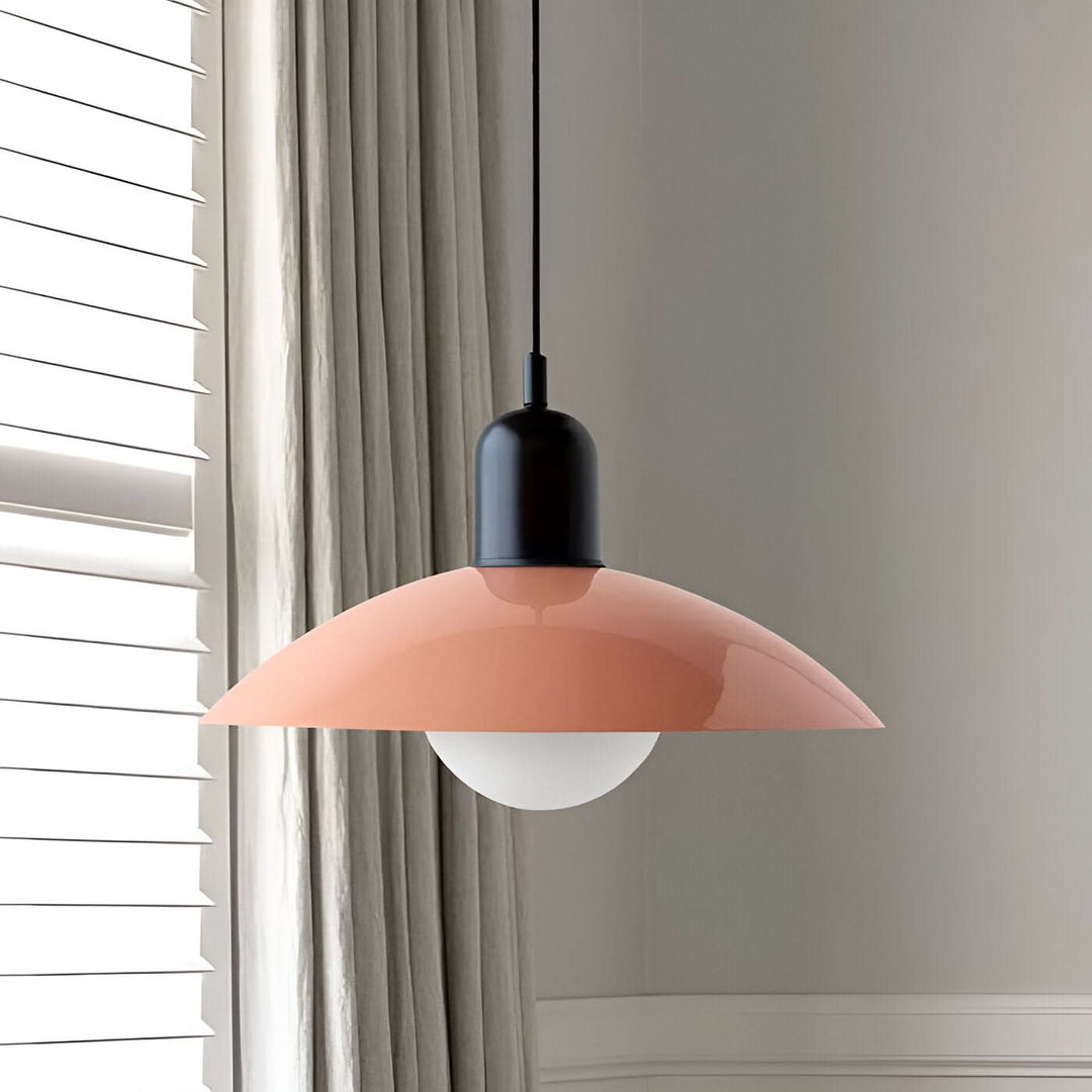 Stornfield | Modern Macaron Bauhaus Pendant Light – Iron Shade