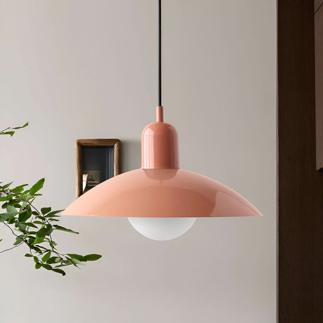 Stornfield | Modern Macaron Bauhaus Pendant Light – Iron Shade