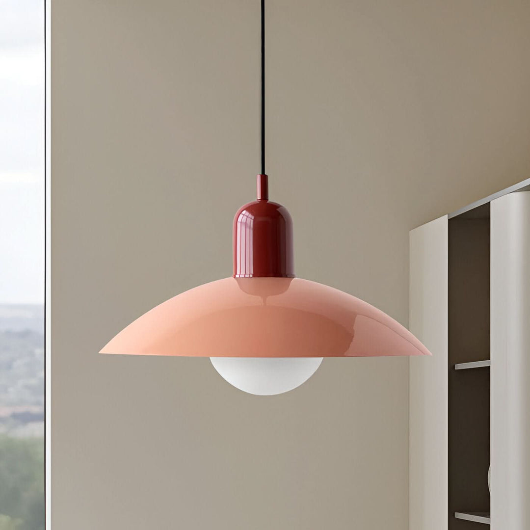 Stornfield | Modern Macaron Bauhaus Pendant Light – Iron Shade